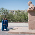 12-29-49_At the statue of the Russian Great Designer, Sergei Korolev, in the town of Baikonur, Kazakhstan, Expedition 40_41 backup crewmembers Terry Virts of NASA (left), Anton Shkaplerov of the Russian Federal _o.jpg