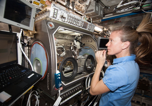 Astronaut Karen Nyberg With InSPACE-3 - 9423522092 61c25f86e4 o