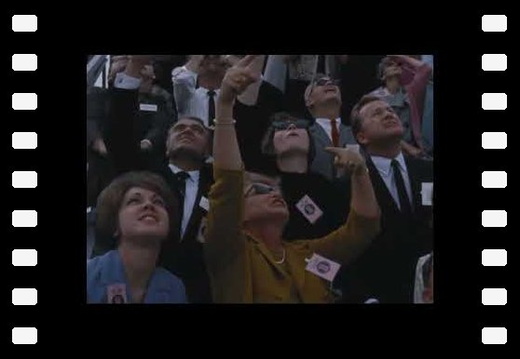 Air Force personal and VIP's watching the Gemini 7 launch - 1965 Nasa footages ( No sound )