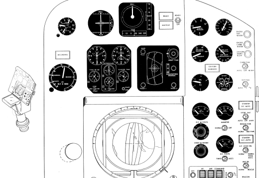 MERCURY SPACECRAFT MAIN INSTRUMENT PANEL