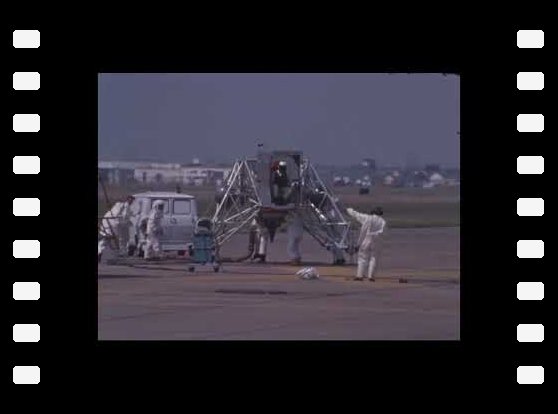 Neil Armstrong flying the LLTV - 1969 Nasa footages ( No sound )