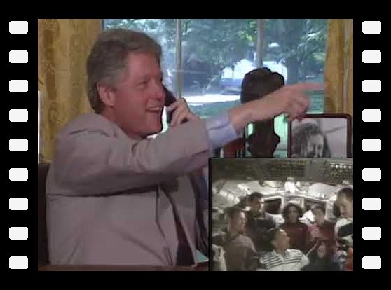 Video Recording of President William Jefferson Clinton's Remarks via Telephone to the Crew of the Space Shuttle Endeavour