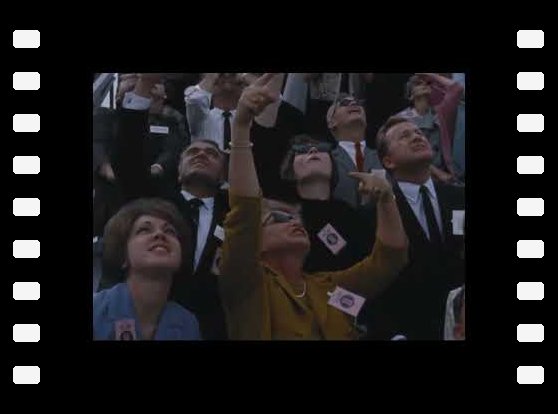 Air Force personal and VIP's watching the Gemini 7 launch - 1965 Nasa footages ( No sound )